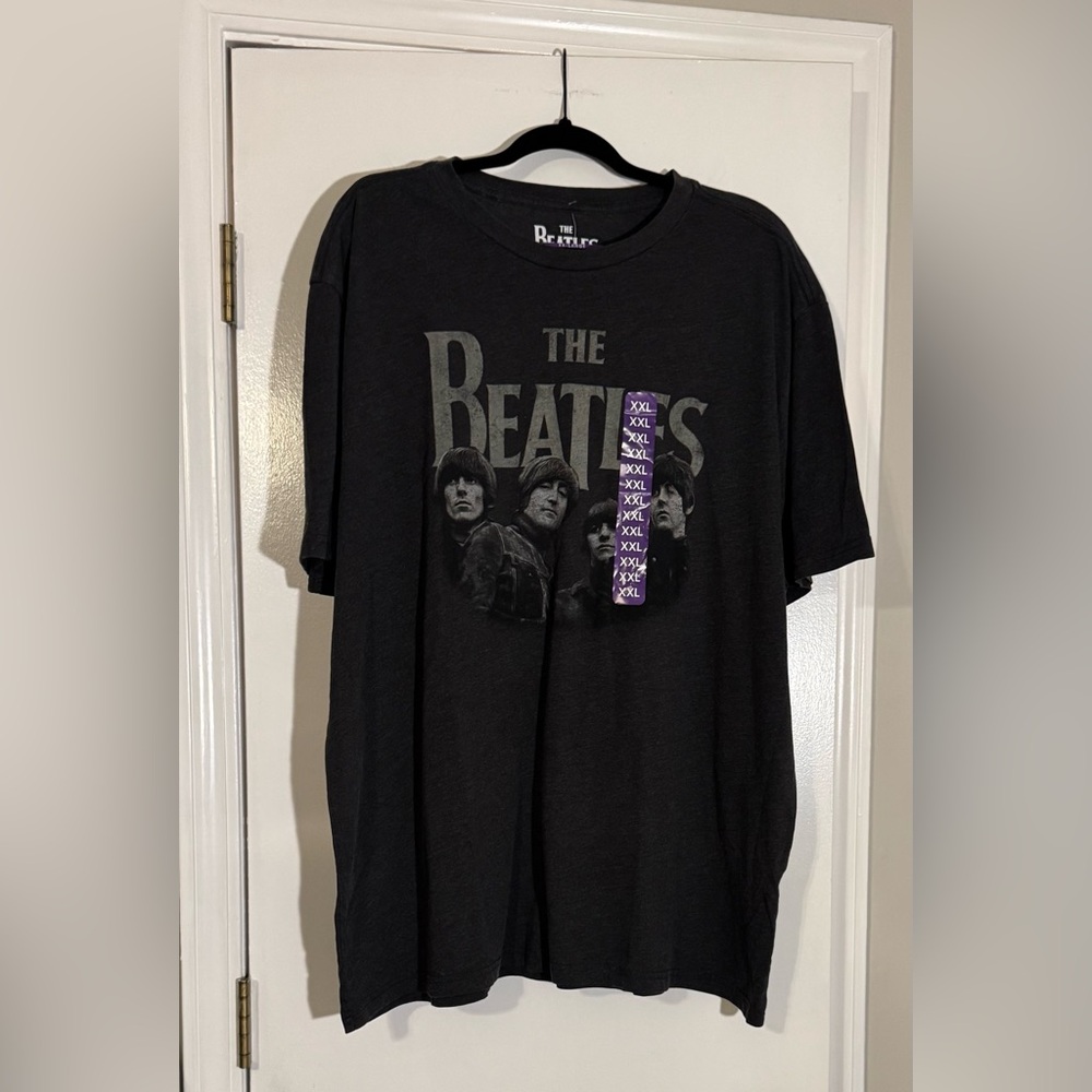 The Beatles Charcoal Graphic Tee classic crew neck cotton blend classic band